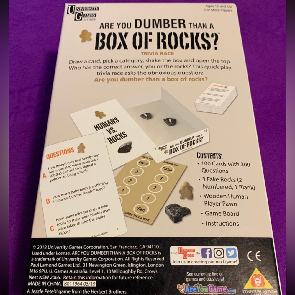 Are You Dumber Than A Box Of Rocks? Game - Picture 2 of 3